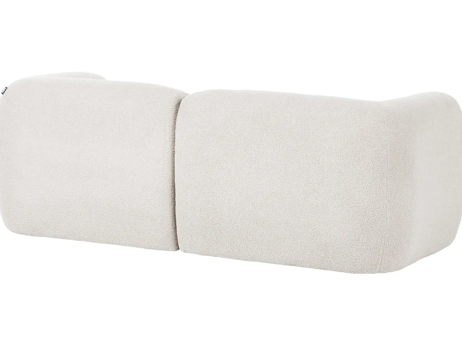 Set da salotto modulare 4 posti MJALBI Bouclé Bianco sporco con ottomana
