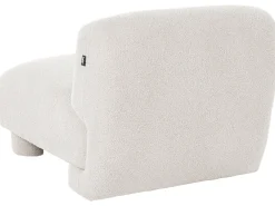 Set da salotto modulare 4 posti MJALBI Bouclé Bianco sporco con ottomana