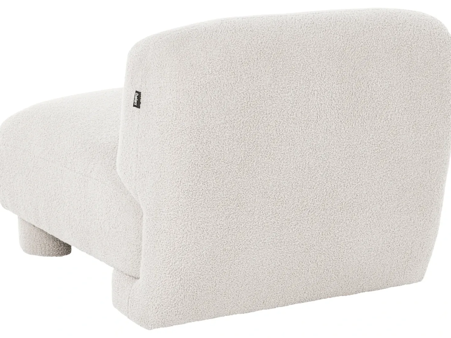 Set da salotto modulare 4 posti MJALBI Bouclé Bianco sporco con ottomana
