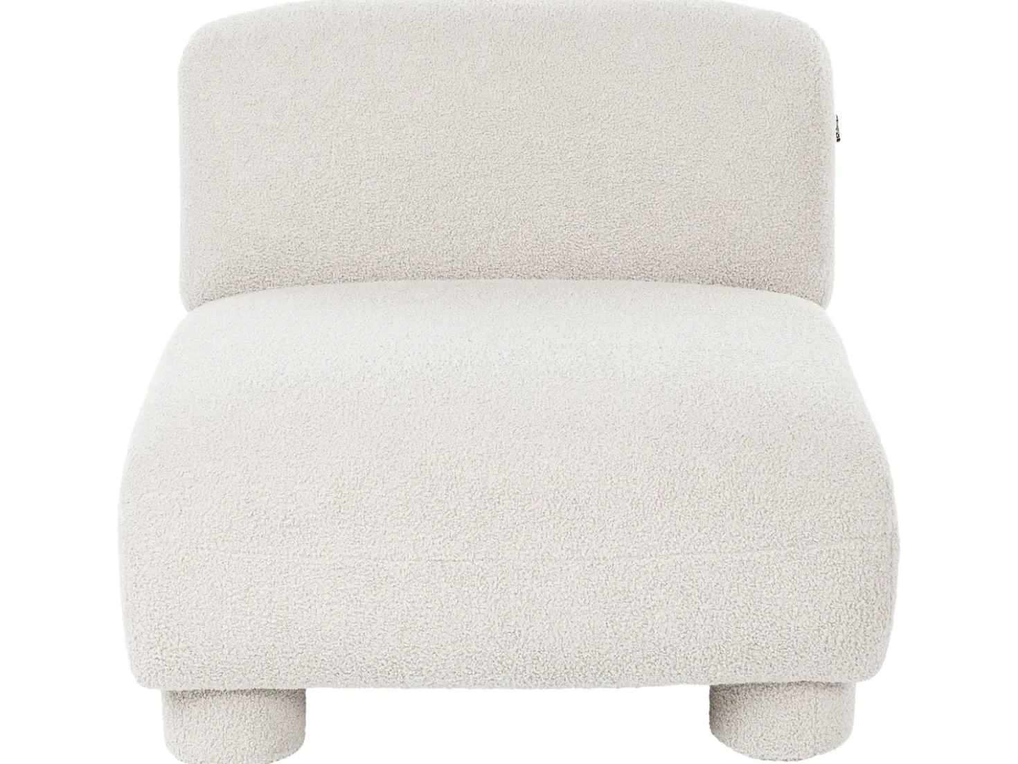 Set da salotto modulare 4 posti MJALBI Bouclé Bianco sporco con ottomana