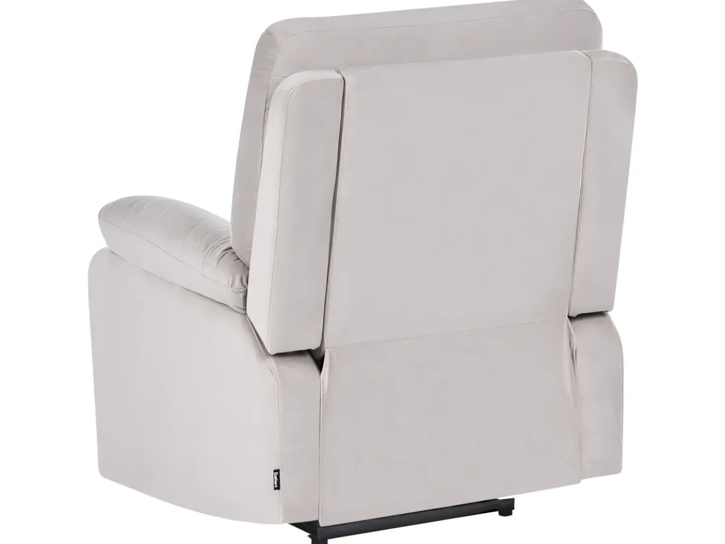 Set da salotto reclinabile elettrico 6 posti BERGEN Velluto Beige chiaro con porta USB