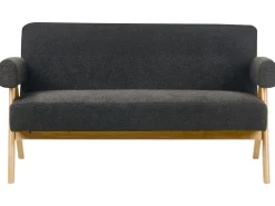 Set da salotto TAMRE Bouclé Nero/Marrone chiaro