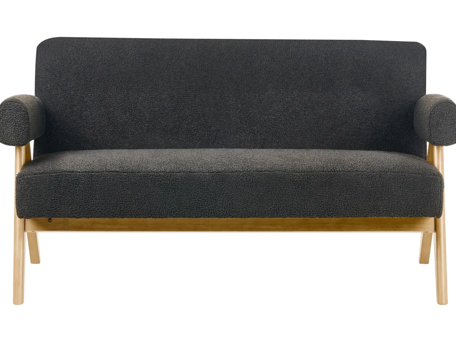 Set da salotto TAMRE Bouclé Nero/Marrone chiaro