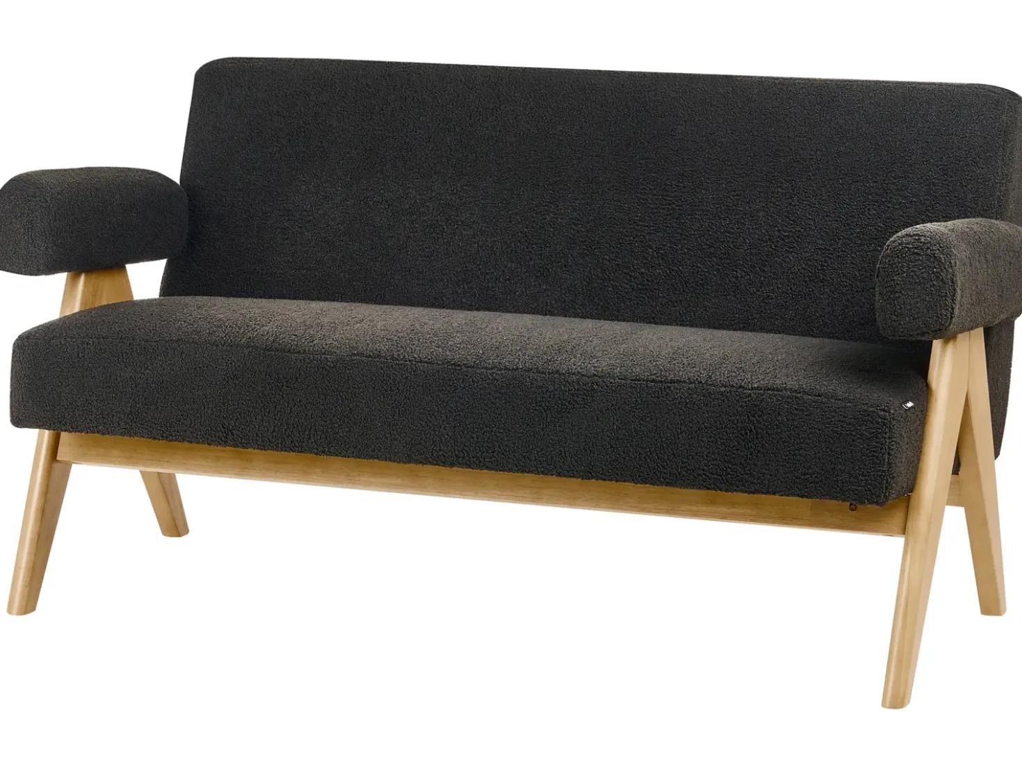 Set da salotto TAMRE Bouclé Nero/Marrone chiaro