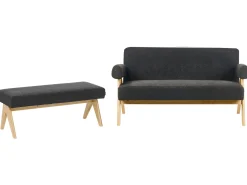 Set da salotto TAMRE Bouclé Nero/Marrone chiaro