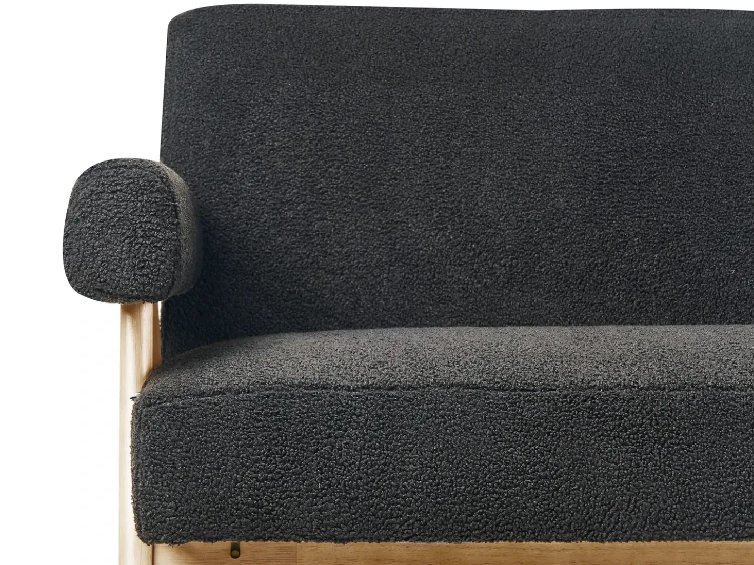Set da salotto TAMRE Bouclé Nero/Marrone chiaro