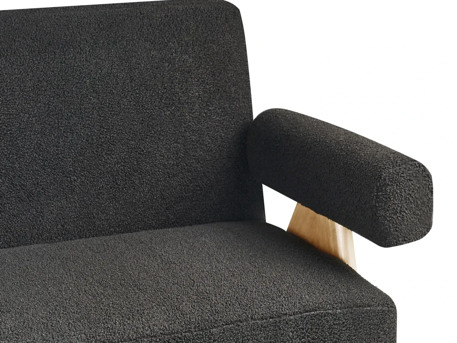 Set da salotto TAMRE Bouclé Nero/Marrone chiaro