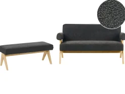 Set da salotto TAMRE Bouclé Nero/Marrone chiaro