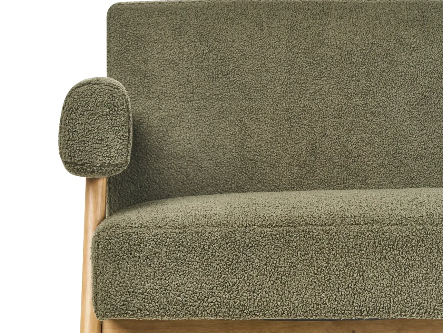 Set da salotto TAMRE Bouclé Verde/Marrone chiaro