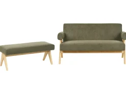 Set da salotto TAMRE Bouclé Verde/Marrone chiaro