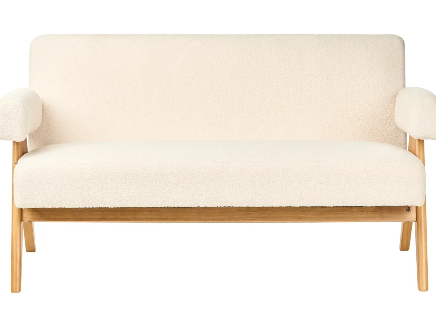 Set da salotto TAMRE Bouclé Bianco sporco/Marrone chiaro