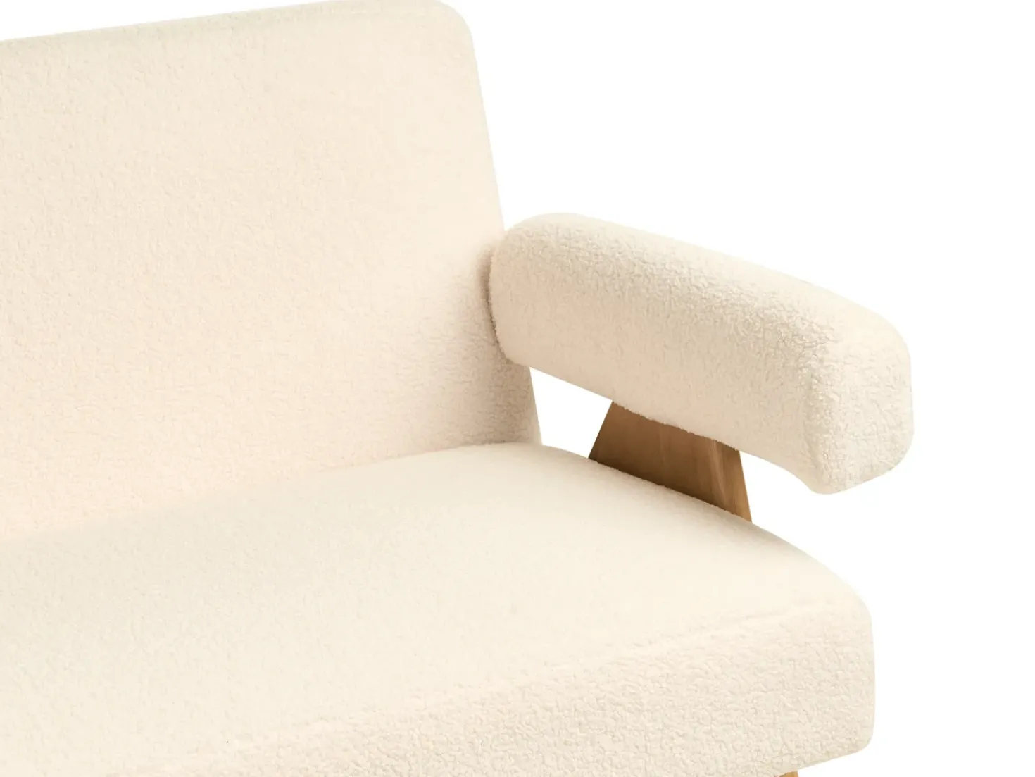 Set da salotto TAMRE Bouclé Bianco sporco/Marrone chiaro
