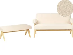 Set da salotto TAMRE Bouclé Bianco sporco/Marrone chiaro