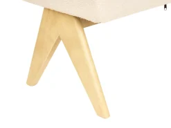 Set da salotto TAMRE Bouclé Bianco sporco/Marrone chiaro