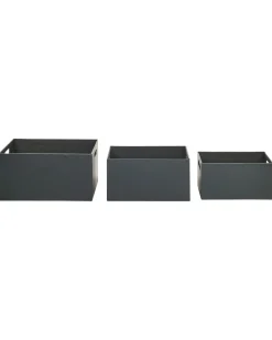 Set de 3 cutii LARSA Pelle sintetica Grigio grafite