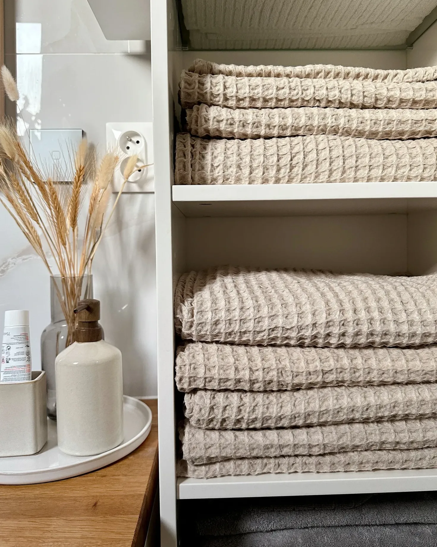 Set di 11 asciugamani AREORA Cotone Beige
