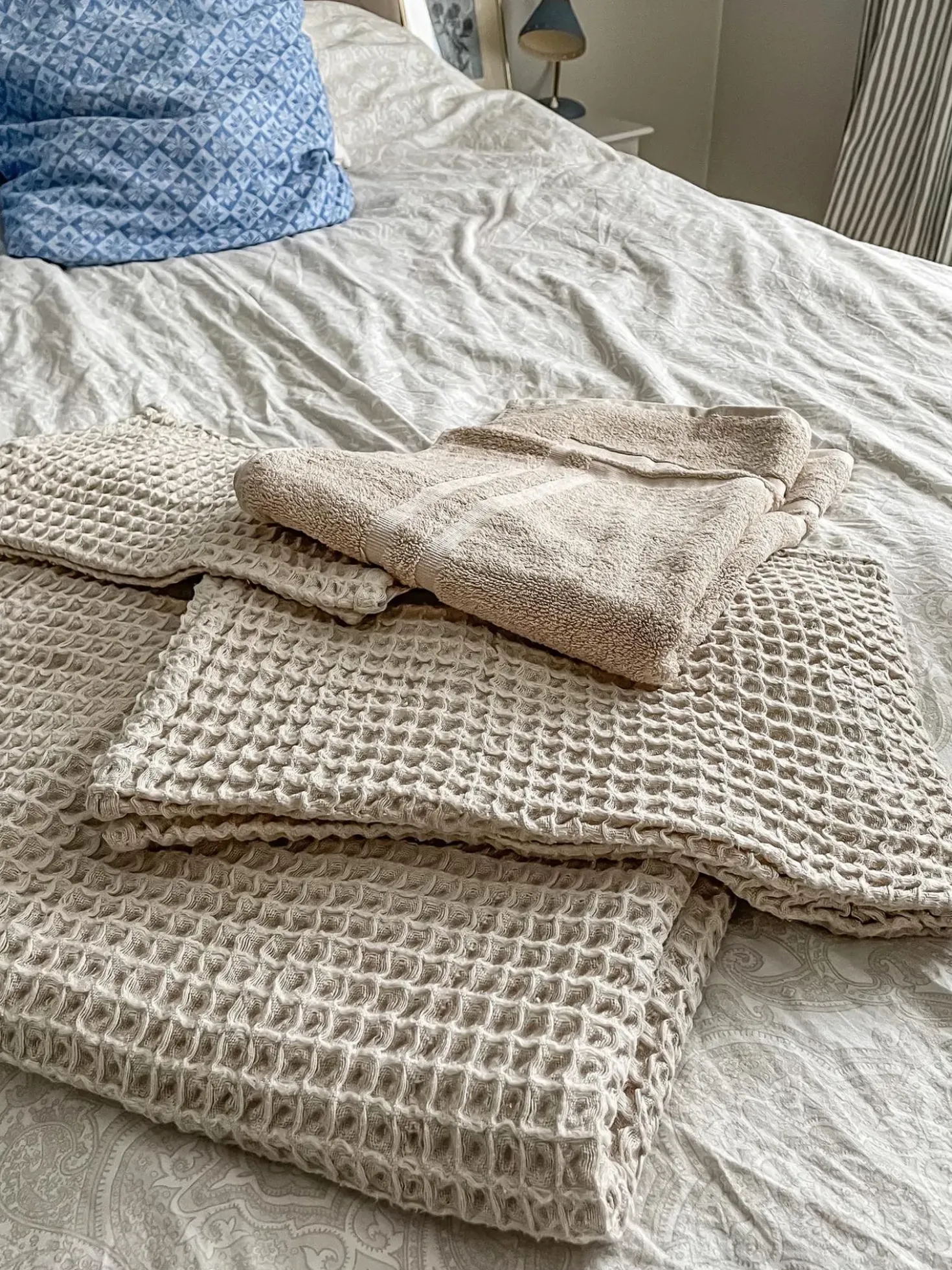 Set di 11 asciugamani AREORA Cotone Beige