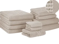 Set di 11 asciugamani AREORA Cotone Beige