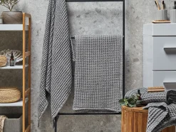 Set di 4 asciugamani AREORA Cotone Grigio chiaro