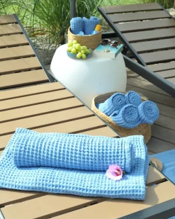 Set di 11 asciugamani AREORA Cotone Blu