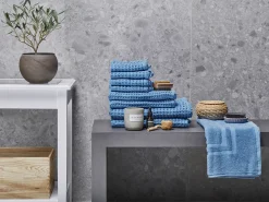 Set di 9 asciugamani AREORA Cotone Blu