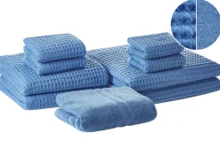 Set di 9 asciugamani AREORA Cotone Blu