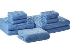 Set di 9 asciugamani AREORA Cotone Blu