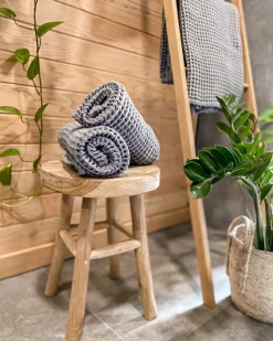 Set di 11 asciugamani AREORA Cotone Grigio chiaro