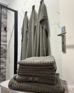 Set di 11 asciugamani ATAI Cotone Grigio