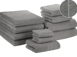 Set di 11 asciugamani ATAI Cotone Grigio