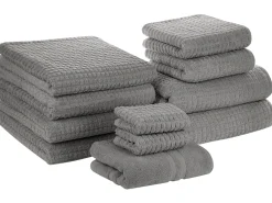 Set di 11 asciugamani ATAI Cotone Grigio
