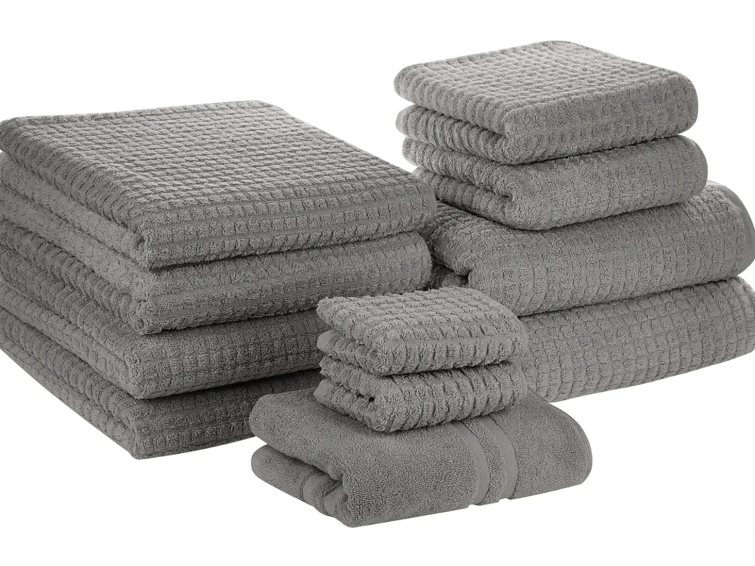 Set di 11 asciugamani ATAI Cotone Grigio