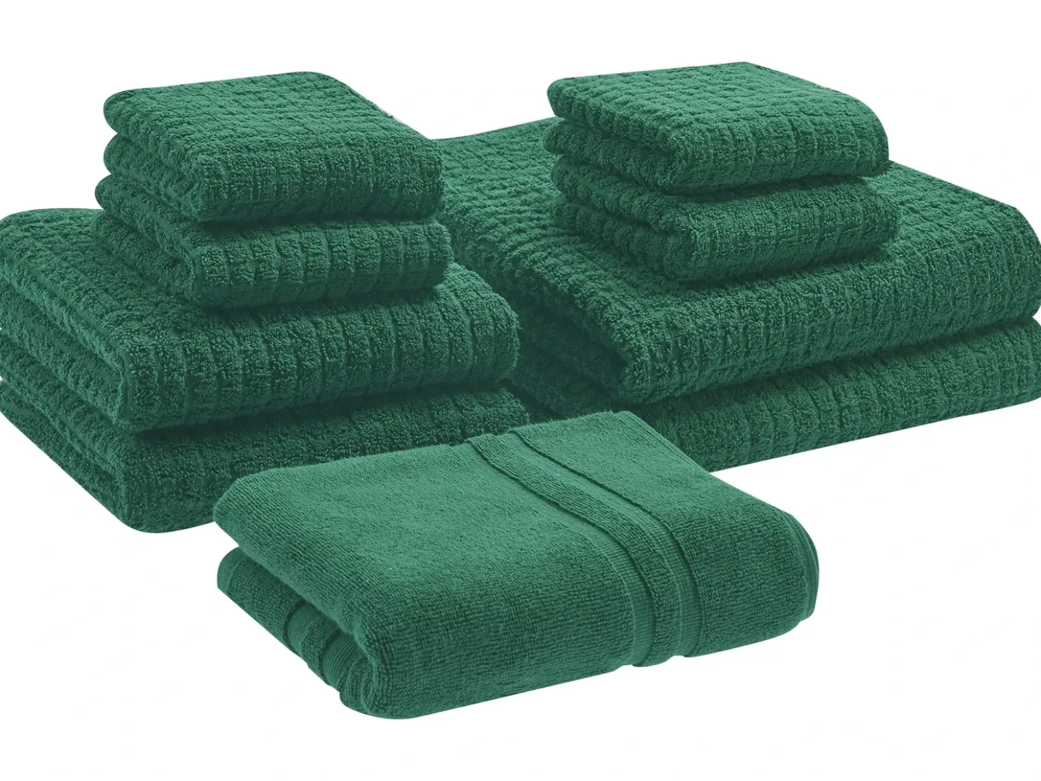 Set di 9 asciugamani ATAI Cotone Verde