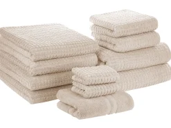 Set di 11 asciugamani ATAI Cotone Beige