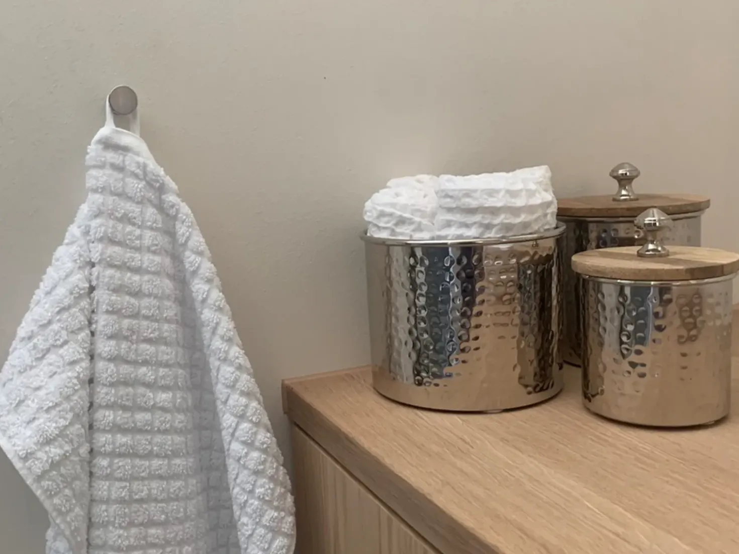 Set di 11 asciugamani ATAI Cotone Bianco