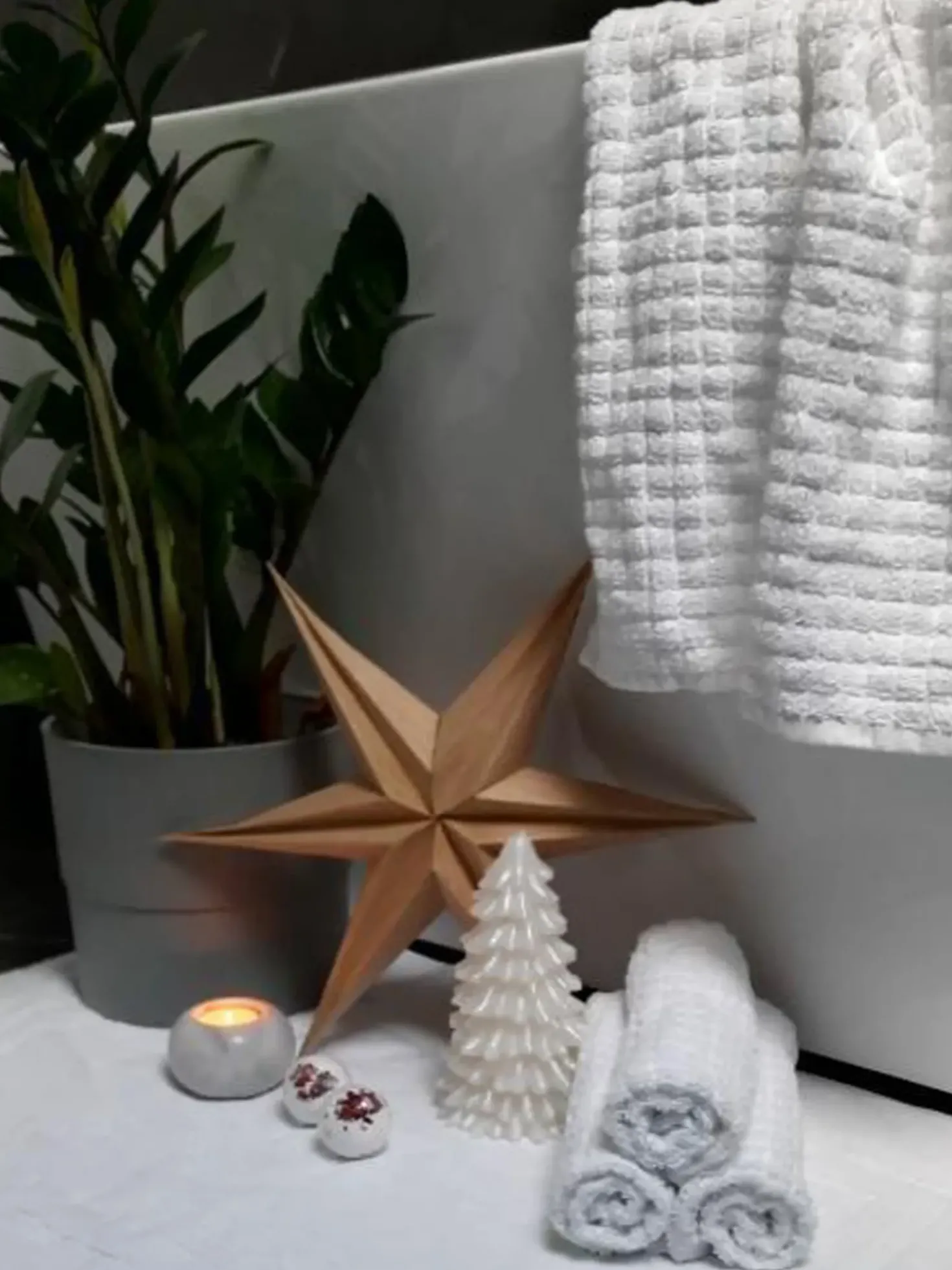 Set di 11 asciugamani ATAI Cotone Bianco