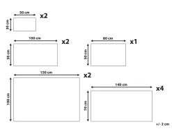 Set di 11 asciugamani ATAI Cotone Bianco
