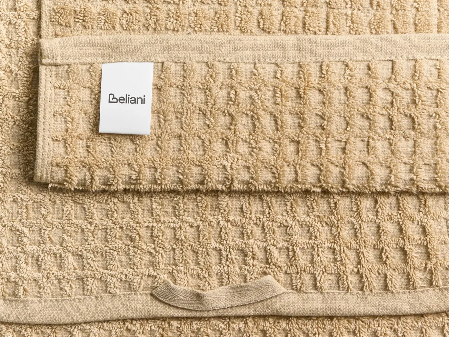 Set di 9 asciugamani ATAI Cotone Beige sabbia
