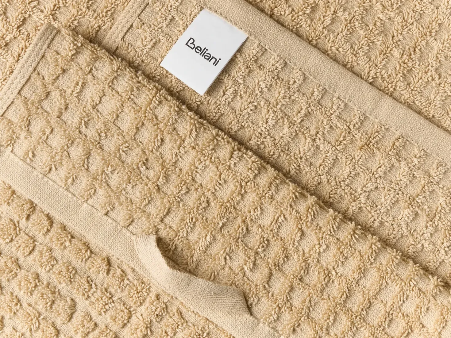 Set di 9 asciugamani ATAI Cotone Beige sabbia