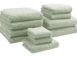 Set di 11 asciugamani ATAI Cotone Verde chiaro
