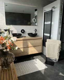 Set di 2 asciugamani ATIU Tessuto a spugna Beige