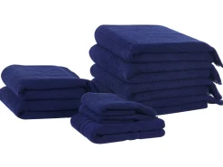 Set di 9 asciugamani ATIU Tessuto a spugna Blu marino