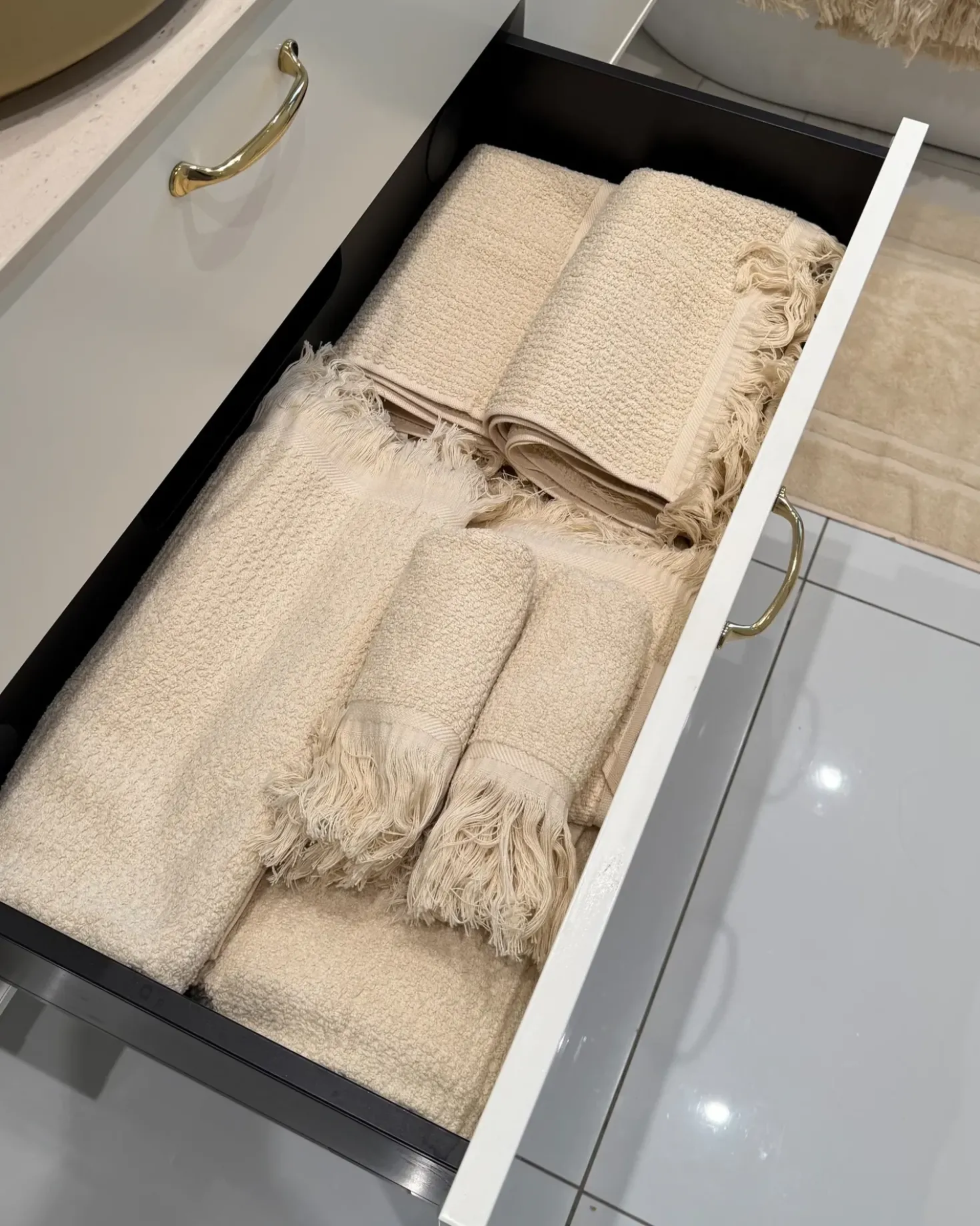 Set di 9 asciugamani ATIU Tessuto a spugna Beige