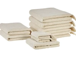 Set di 9 asciugamani ATIU Tessuto a spugna Beige