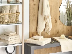 Set di 9 asciugamani ATIU Tessuto a spugna Beige