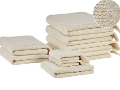 Set di 9 asciugamani ATIU Tessuto a spugna Beige