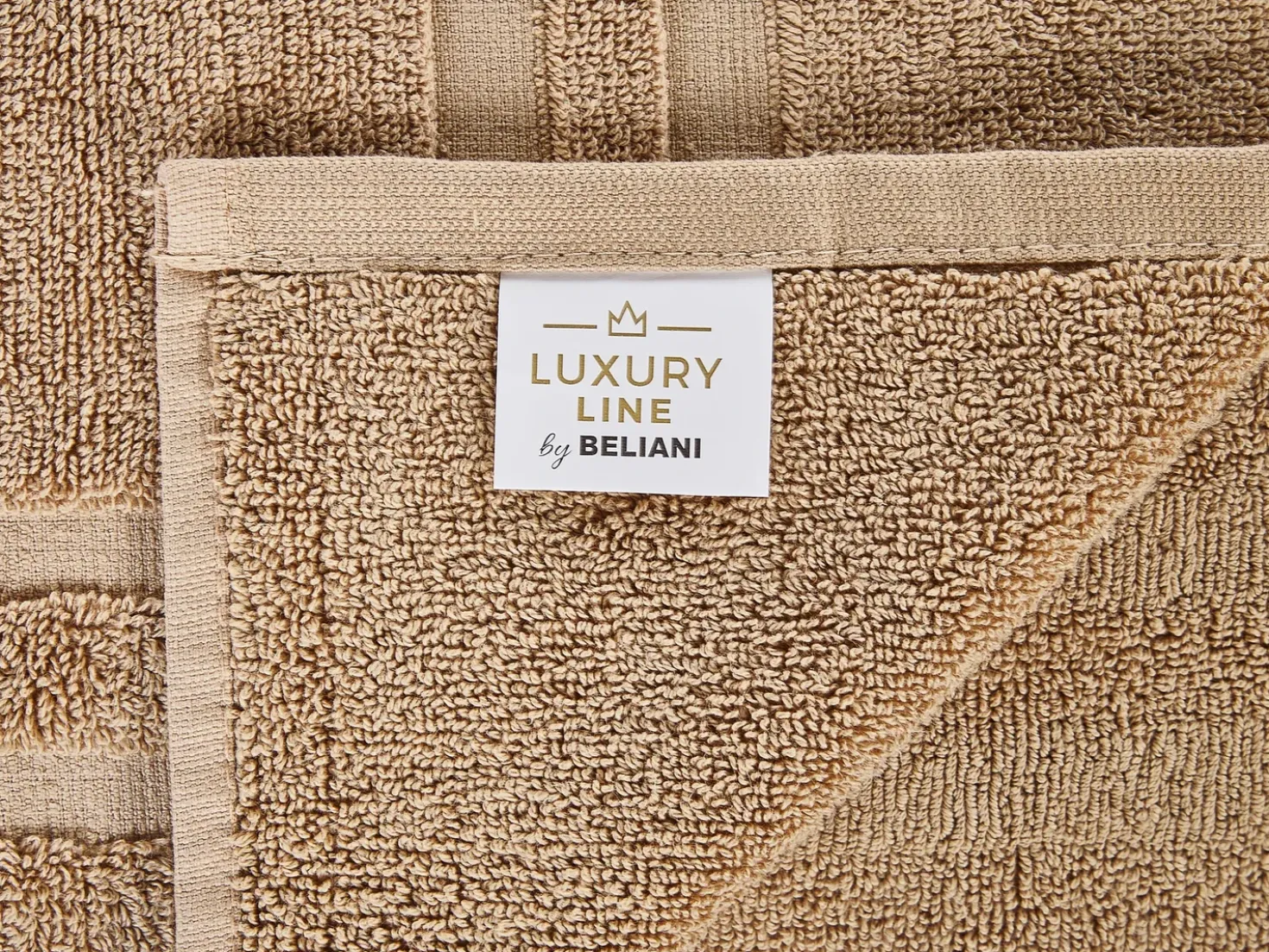 Set di 9 asciugamani MITIARO Tessuto a spugna Beige sabbia