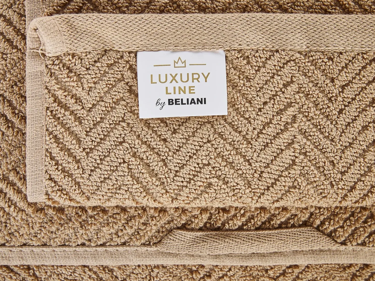 Set di 9 asciugamani MITIARO Tessuto a spugna Beige sabbia