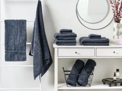 Set di 9 asciugamani MITIARO Tessuto a spugna Blu scuro