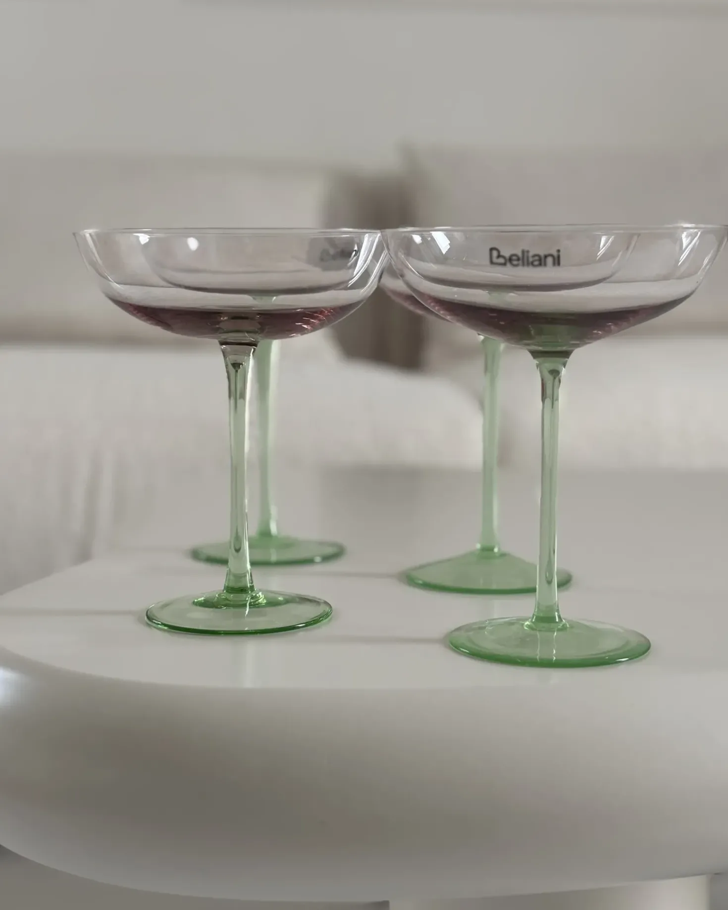 Set di 4 bicchieri da Martini DIOPSIDE 250 ml Rosa